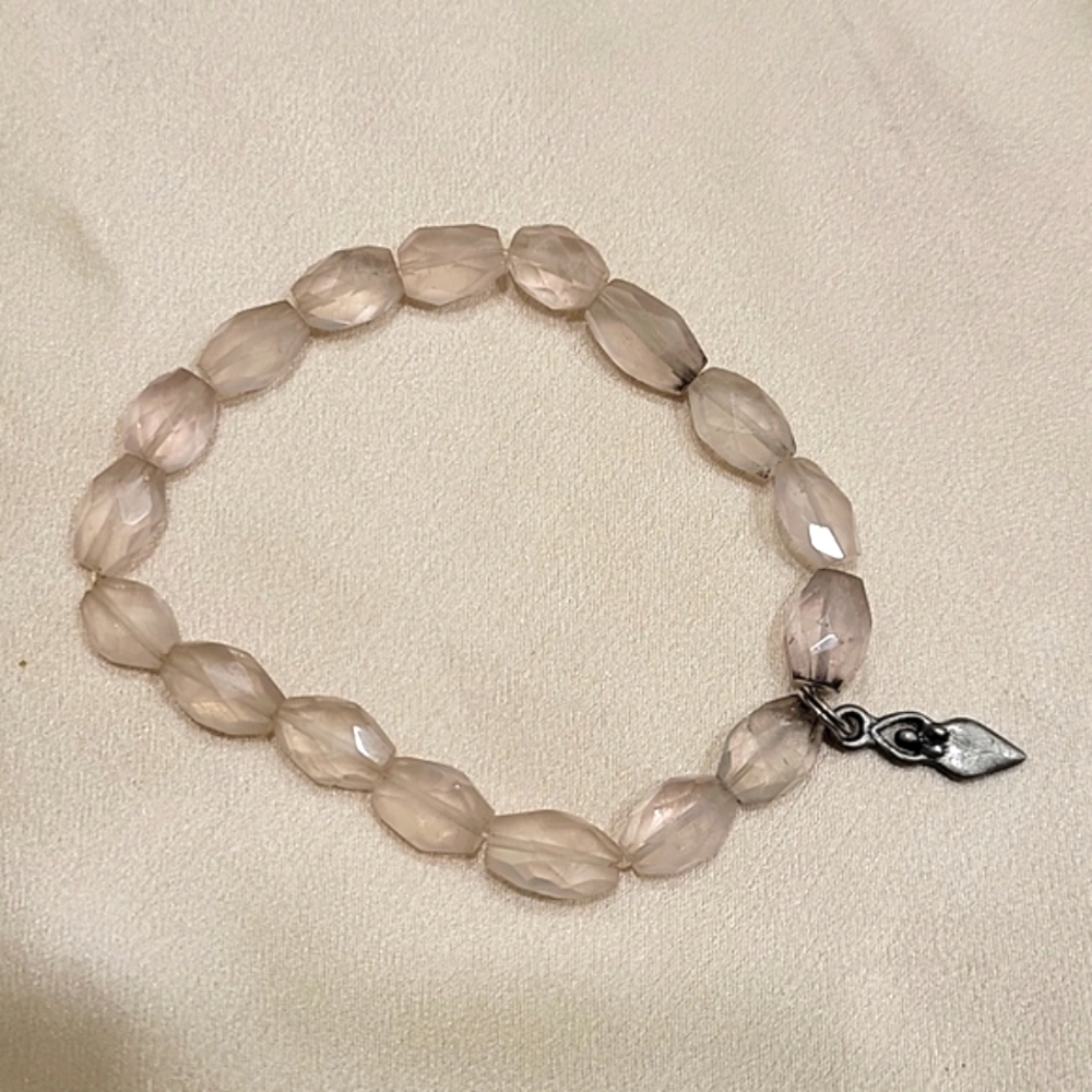Smokey Quartz Bracelet w Woman charm